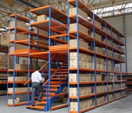 estanterias industriales para carga manual pasillos elevados